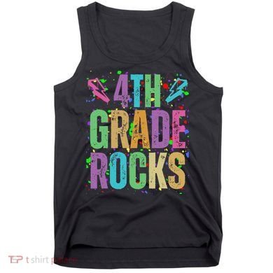 School Rocks Back To School Rockin 4th Grade Rocks Tank Top