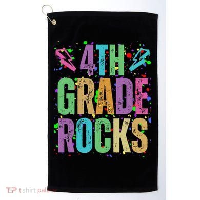 School Rocks Back To School Rockin 4th Grade Rocks Golf Towel