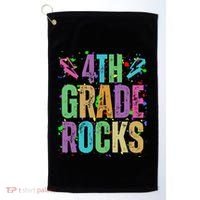 School Rocks Back To School Rockin 4th Grade Rocks Golf Towel thumb 0