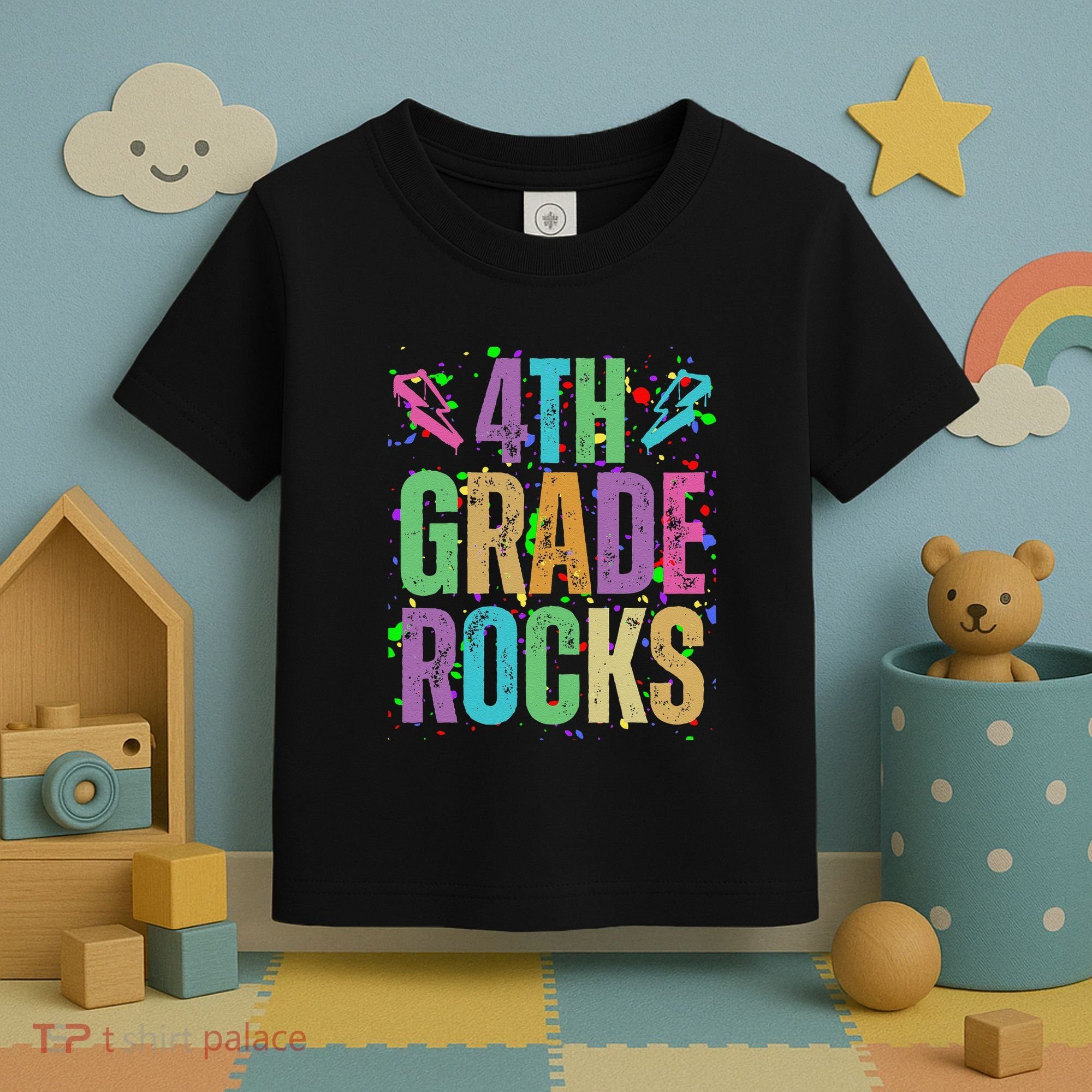 School Rocks Back To School Rockin 4th Grade Rocks Toddler T-Shirt