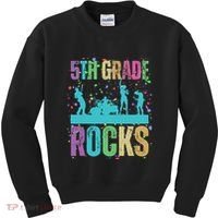 School Rocks Back To School Rockin 5th Grade Rocks Kids Sweatshirt thumb 0