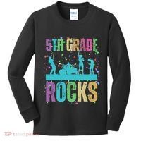 School Rocks Back To School Rockin 5th Grade Rocks Kids Long Sleeve Shirt thumb 0