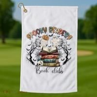 Spooky Readers Book Clubs Golf Towel thumb 1