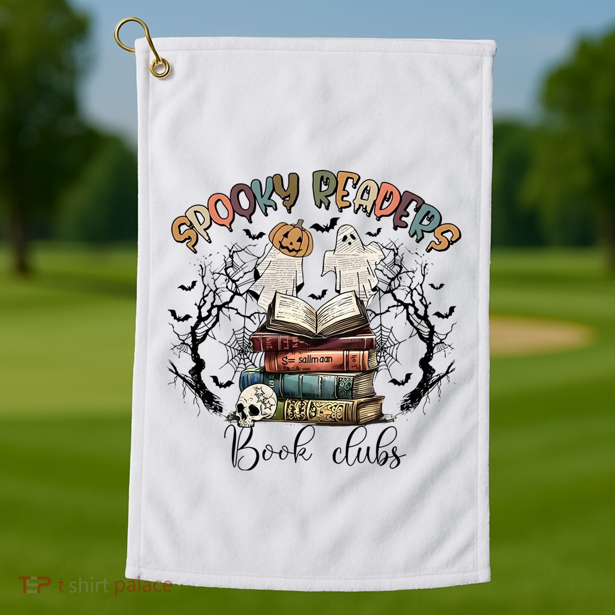 Spooky Readers Book Clubs Golf Towel