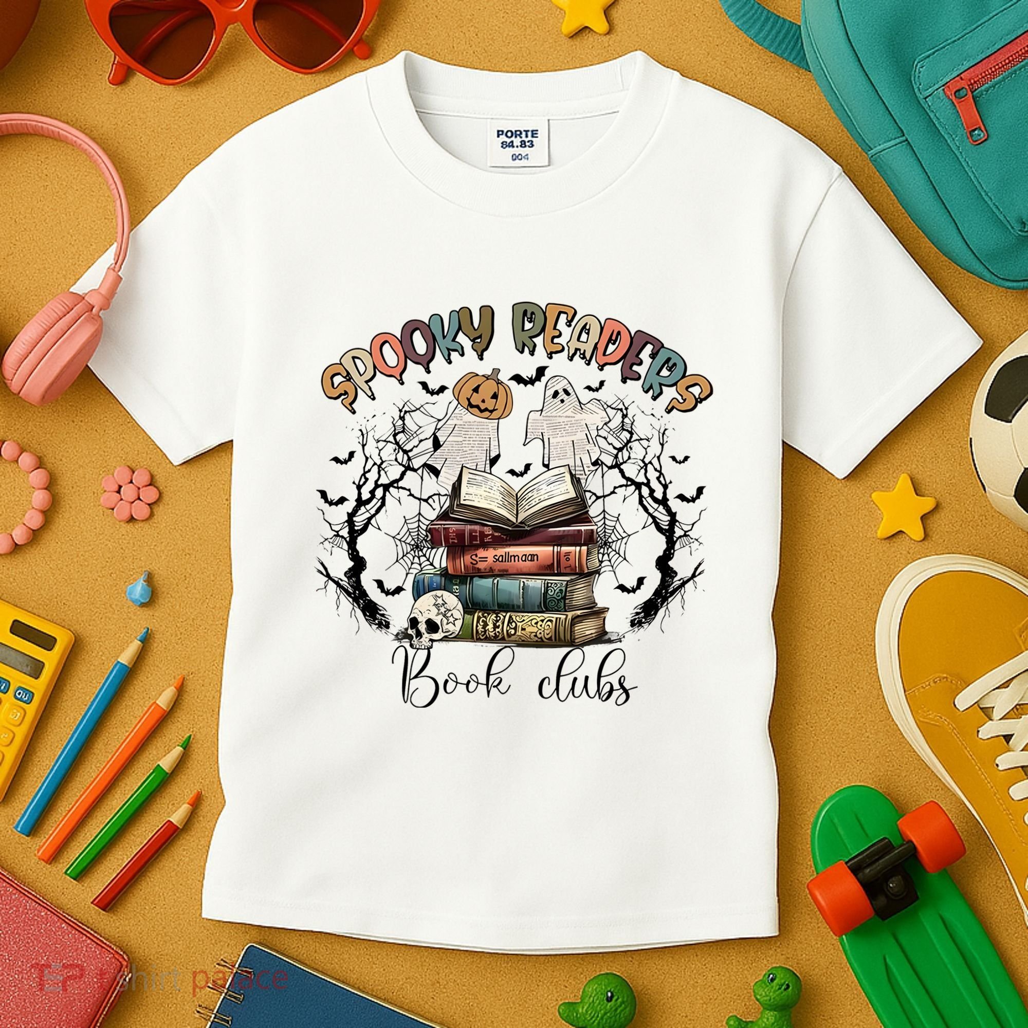 Spooky Readers Book Clubs Kids T-Shirt