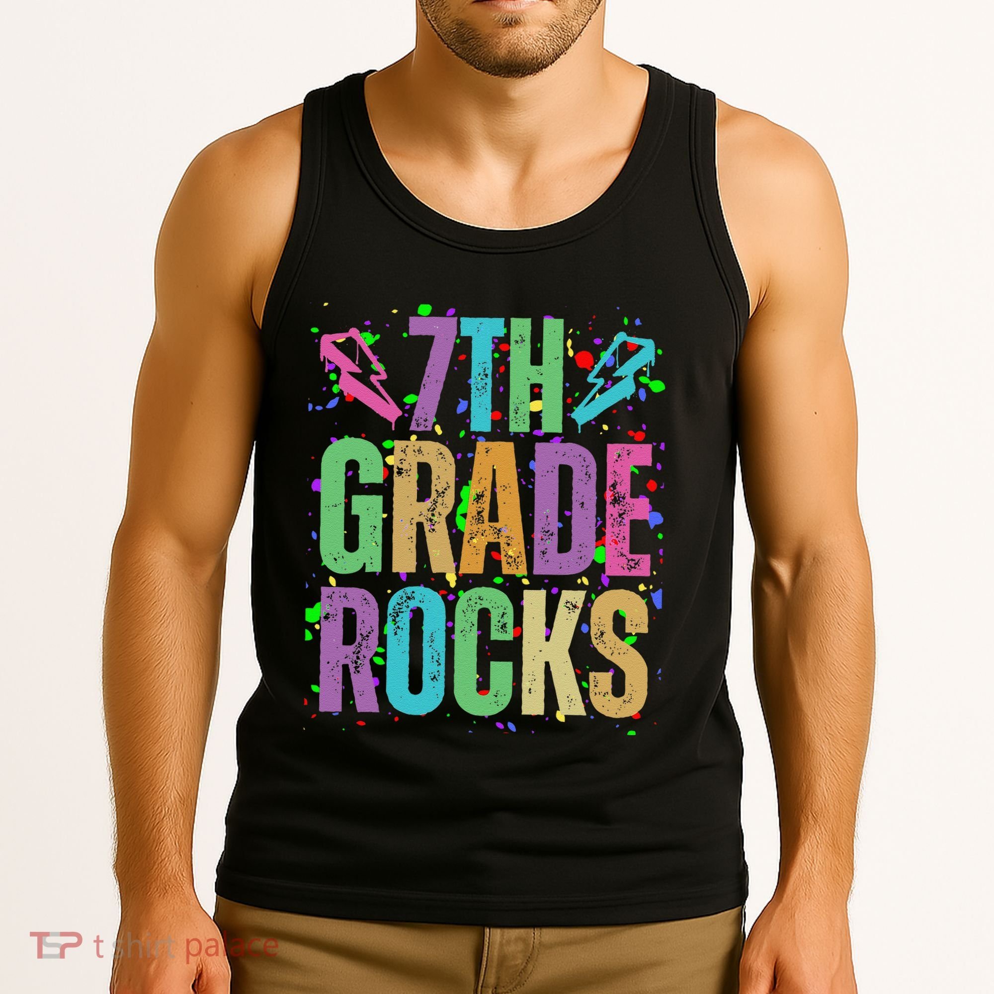 School Rocks Back To School Rockin 7th Grade Rocks Tank Top