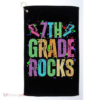 School Rocks Back To School Rockin 7th Grade Rocks Golf Towel