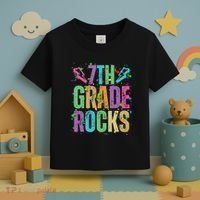 School Rocks Back To School Rockin 7th Grade Rocks Toddler T-Shirt thumb 3