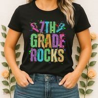 School Rocks Back To School Rockin 7th Grade Rocks Women's T-Shirt thumb 2