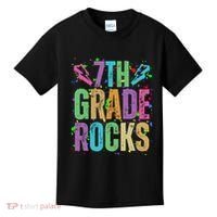 School Rocks Back To School Rockin 7th Grade Rocks Kids T-Shirt thumb 0