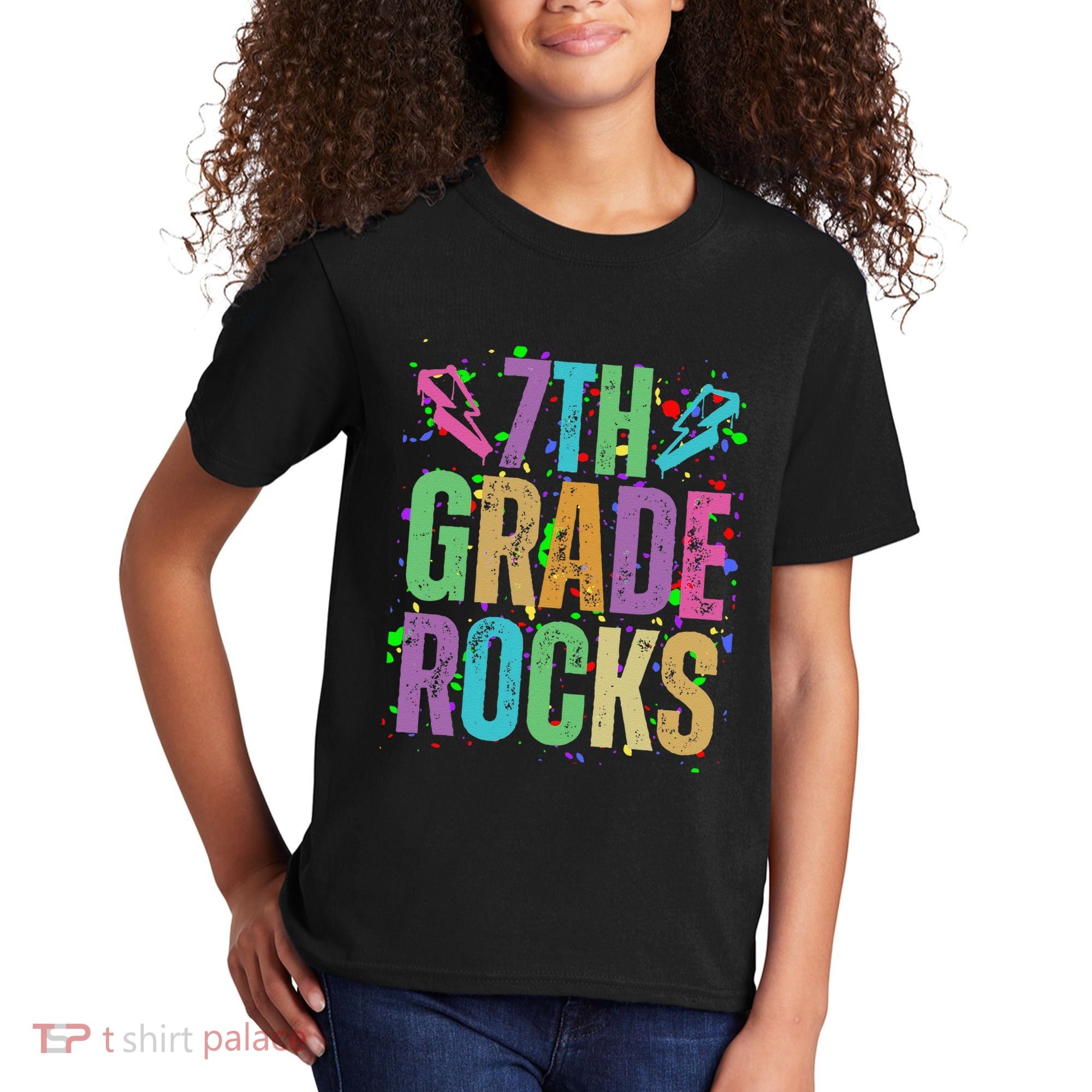 School Rocks Back To School Rockin 7th Grade Rocks Kids T-Shirt