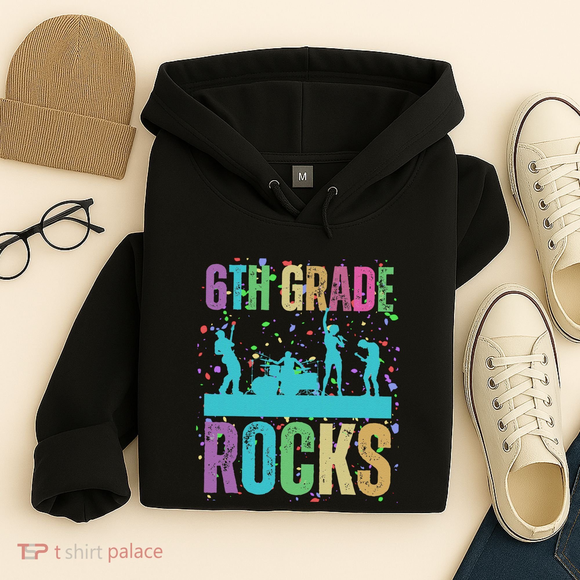 School Rocks Back To School Rockin 6th Grade Rocks Hoodie
