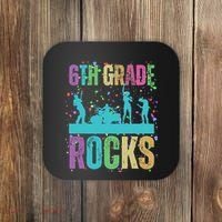 School Rocks Back To School Rockin 6th Grade Rocks Coaster thumb 0
