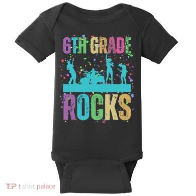 School Rocks Back To School Rockin 6th Grade Rocks Baby Bodysuit