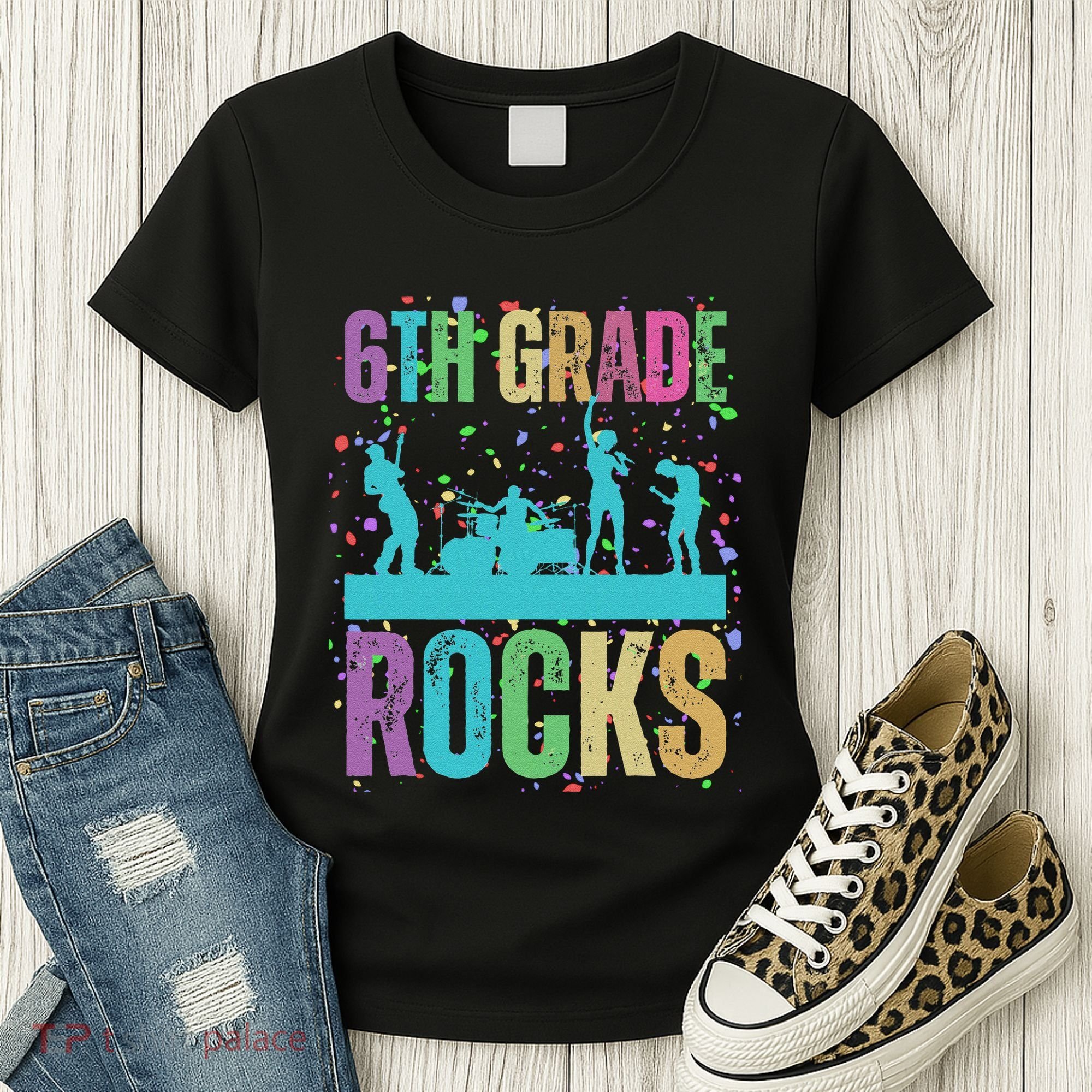 School Rocks Back To School Rockin 6th Grade Rocks Women's T-Shirt