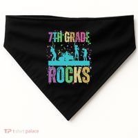 School Rocks Back To School Rockin 7th Grade Rocks USA-Made Doggie Bandana thumb 0
