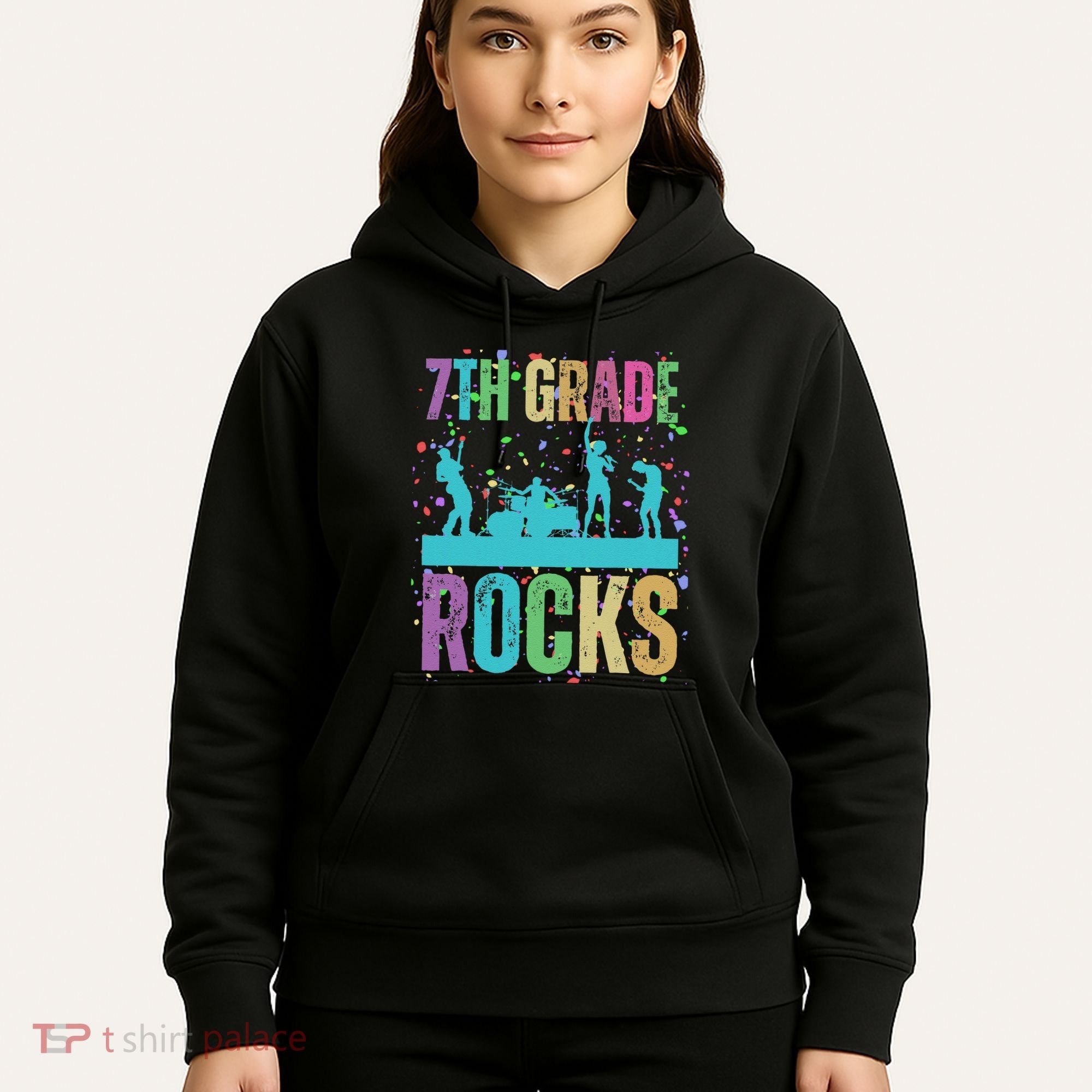 School Rocks Back To School Rockin 7th Grade Rocks Hoodie