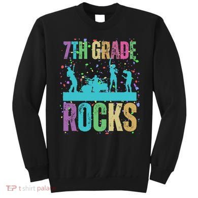 School Rocks Back To School Rockin 7th Grade Rocks Sweatshirt