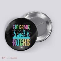 School Rocks Back To School Rockin 7th Grade Rocks Button thumb 0