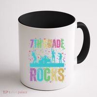 School Rocks Back To School Rockin 7th Grade Rocks Coffee Mug thumb 1