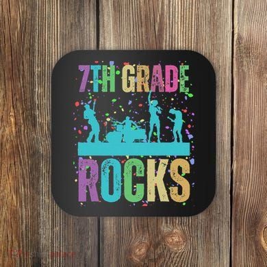 School Rocks Back To School Rockin 7th Grade Rocks Coaster