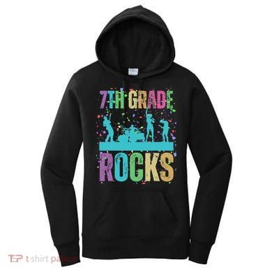 School Rocks Back To School Rockin 7th Grade Rocks Women's Hoodie