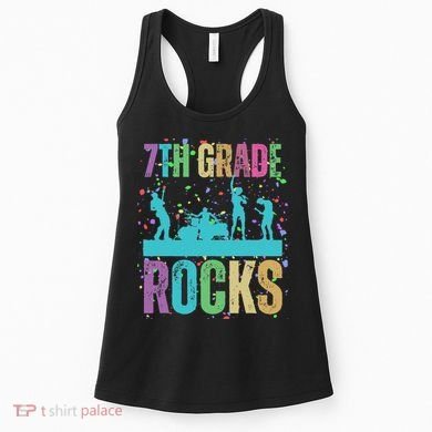 School Rocks Back To School Rockin 7th Grade Rocks Women's Tank Top