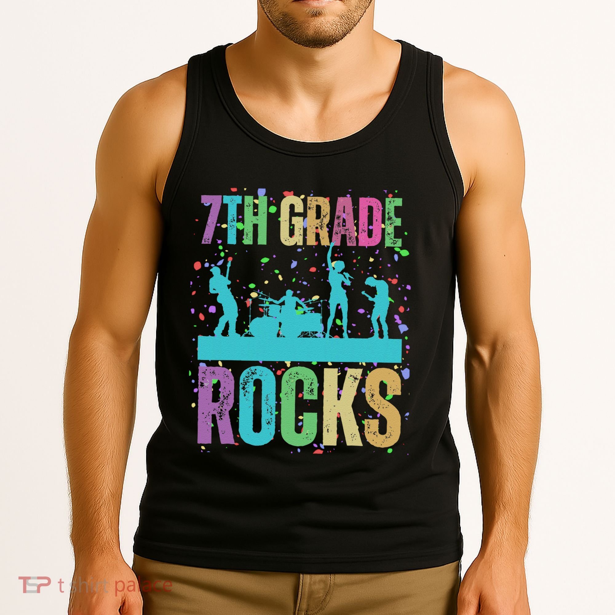 School Rocks Back To School Rockin 7th Grade Rocks Tank Top