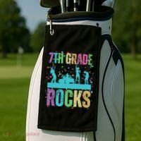 School Rocks Back To School Rockin 7th Grade Rocks Golf Towel thumb 2