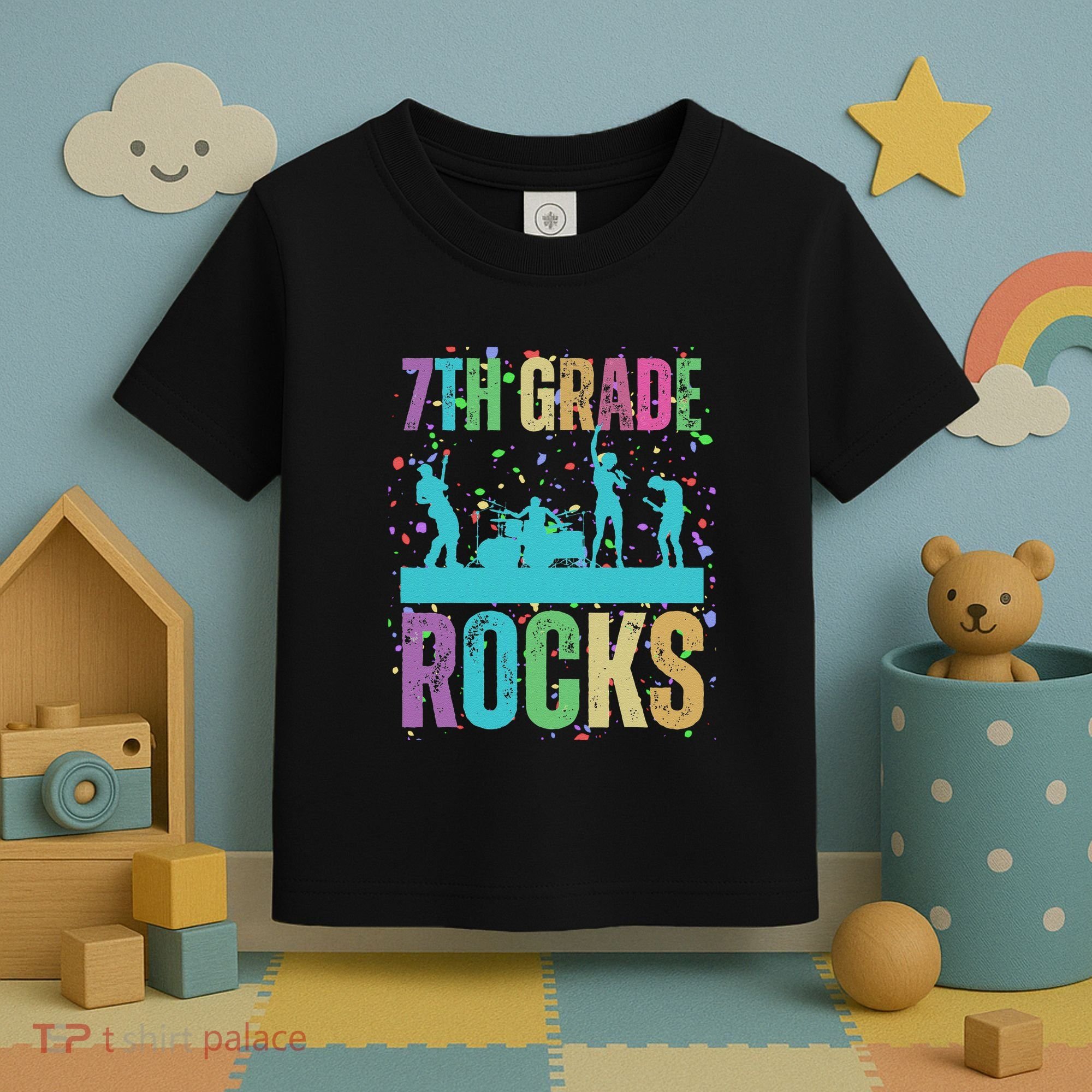 School Rocks Back To School Rockin 7th Grade Rocks Toddler T-Shirt