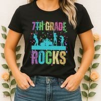 School Rocks Back To School Rockin 7th Grade Rocks Women's T-Shirt thumb 2