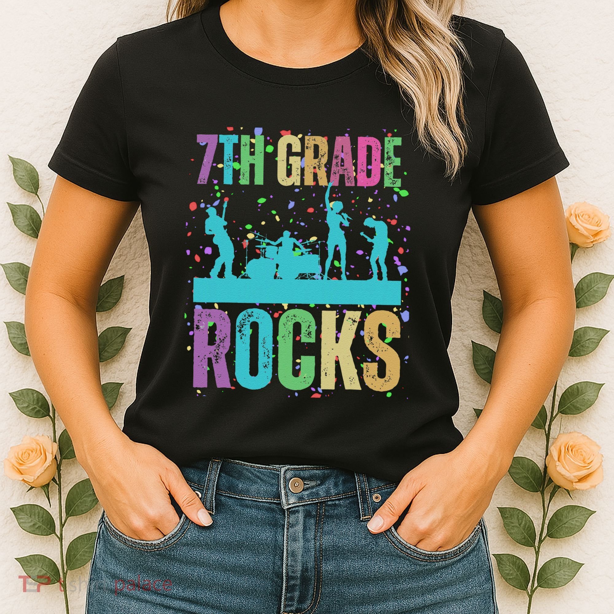 School Rocks Back To School Rockin 7th Grade Rocks Women's T-Shirt