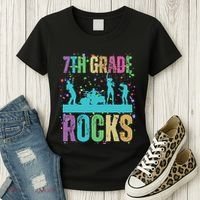 School Rocks Back To School Rockin 7th Grade Rocks Women's T-Shirt thumb 3