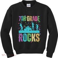 School Rocks Back To School Rockin 7th Grade Rocks Kids Sweatshirt thumb 0