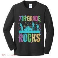 School Rocks Back To School Rockin 7th Grade Rocks Kids Long Sleeve Shirt thumb 0