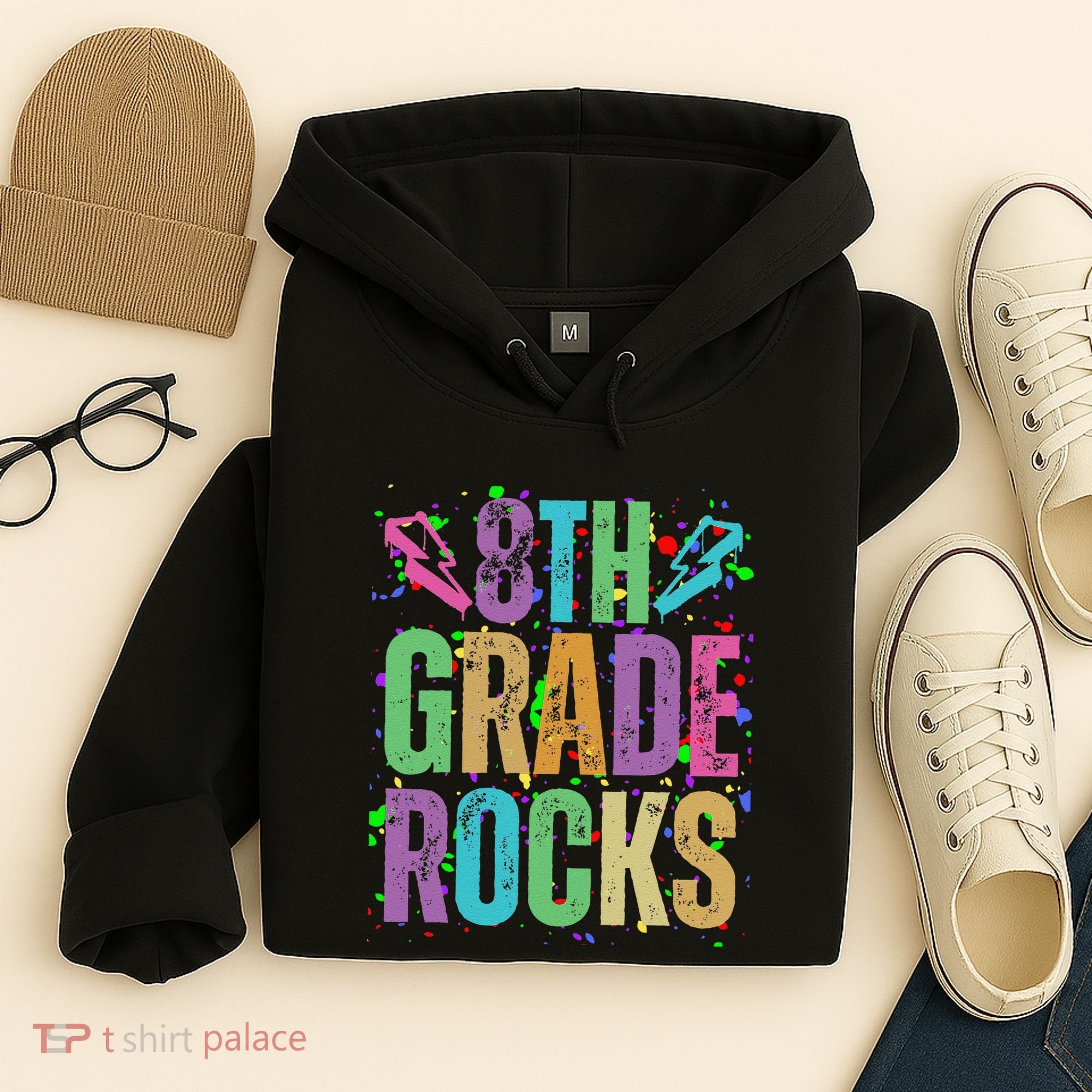 School Rocks Back To School Rockin 8th Grade Rocks Hoodie