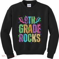 School Rocks Back To School Rockin 9th Grade Rocks Kids Sweatshirt thumb 0
