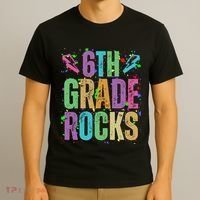 School Rocks Back To School Rockin 6th Grade Rocks T-Shirt thumb 3
