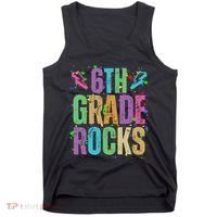 School Rocks Back To School Rockin 6th Grade Rocks Tank Top thumb 0