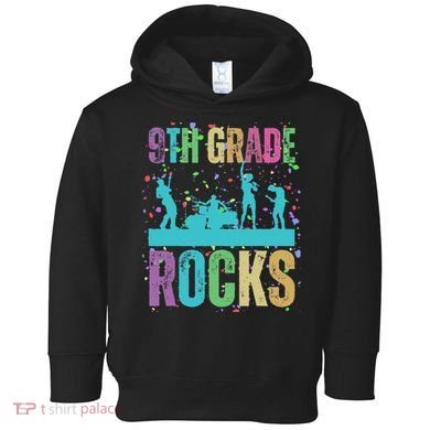 School Rocks Back To School Rockin 9th Grade Rocks Toddler Hoodie