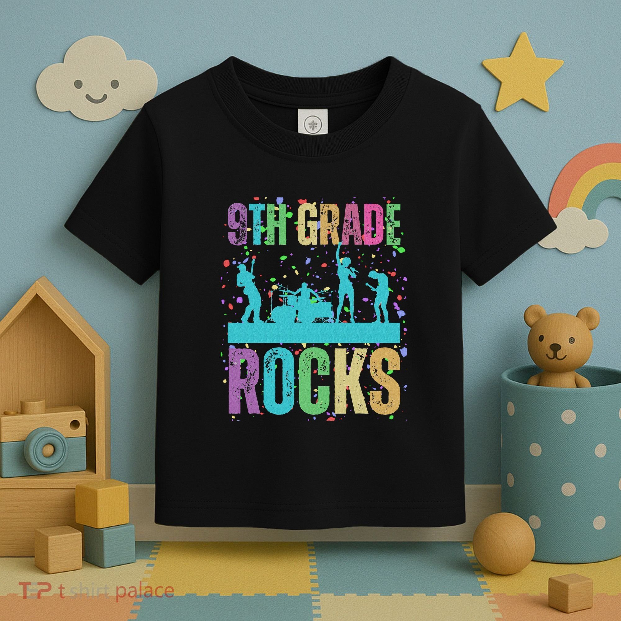 School Rocks Back To School Rockin 9th Grade Rocks Toddler T-Shirt