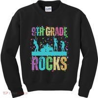 School Rocks Back To School Rockin 9th Grade Rocks Kids Sweatshirt thumb 0