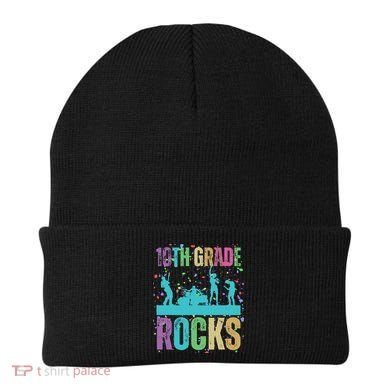 School Rocks Back To School Rockin 10th Grade Rocks Beanie