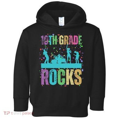 School Rocks Back To School Rockin 10th Grade Rocks Toddler Hoodie
