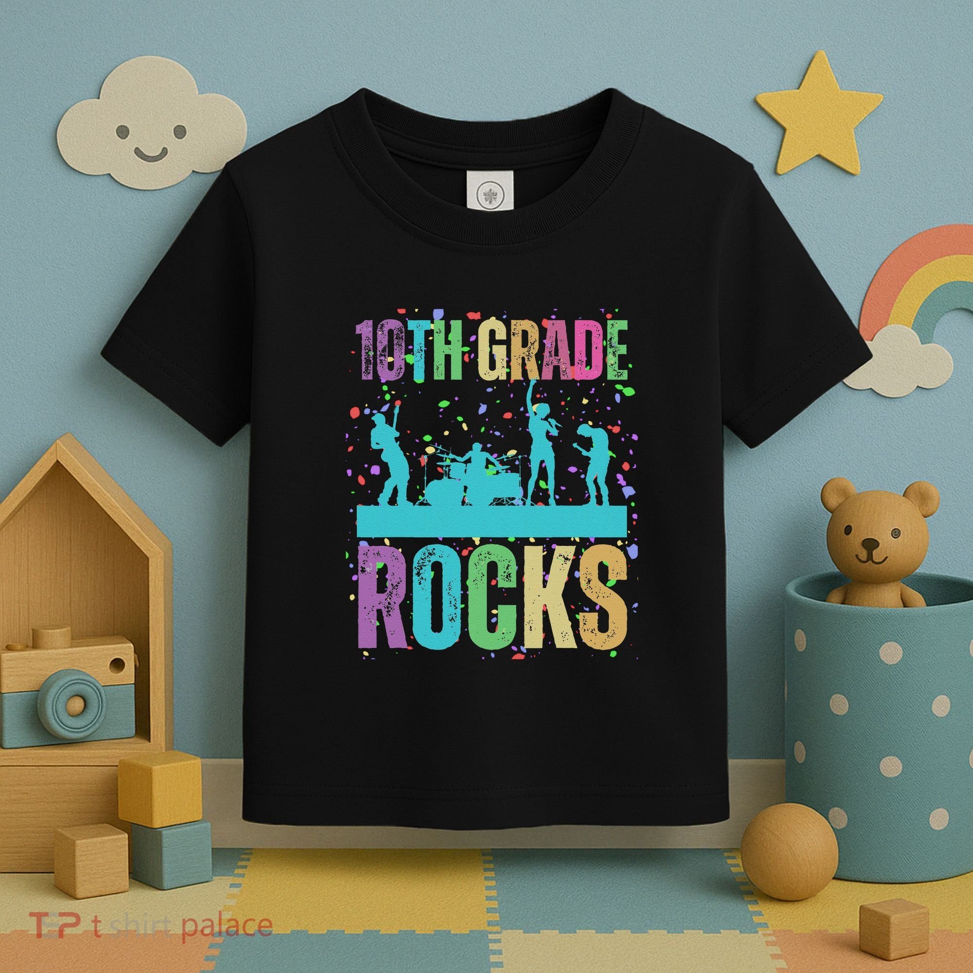 School Rocks Back To School Rockin 10th Grade Rocks Toddler T-Shirt