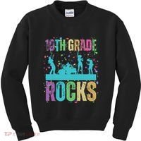 School Rocks Back To School Rockin 10th Grade Rocks Kids Sweatshirt thumb 0