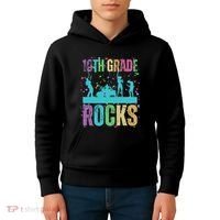 School Rocks Back To School Rockin 10th Grade Rocks Kids Hoodie thumb 4
