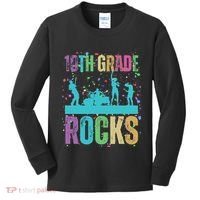 School Rocks Back To School Rockin 10th Grade Rocks Kids Long Sleeve Shirt thumb 0