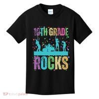 School Rocks Back To School Rockin 10th Grade Rocks Kids T-Shirt thumb 0