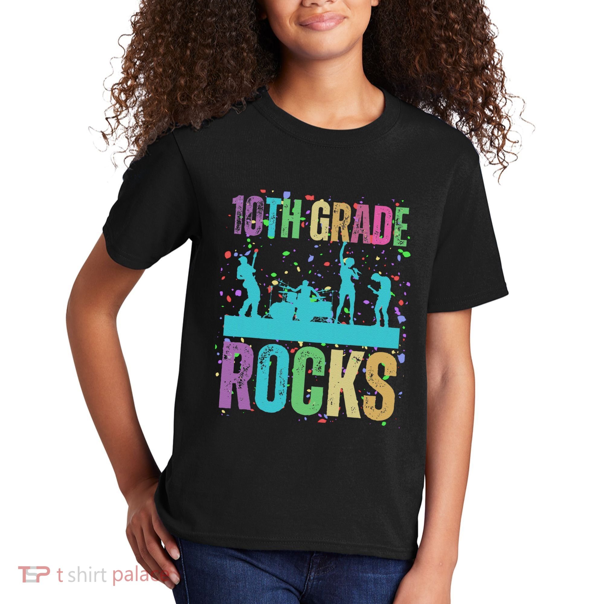 School Rocks Back To School Rockin 10th Grade Rocks Kids T-Shirt